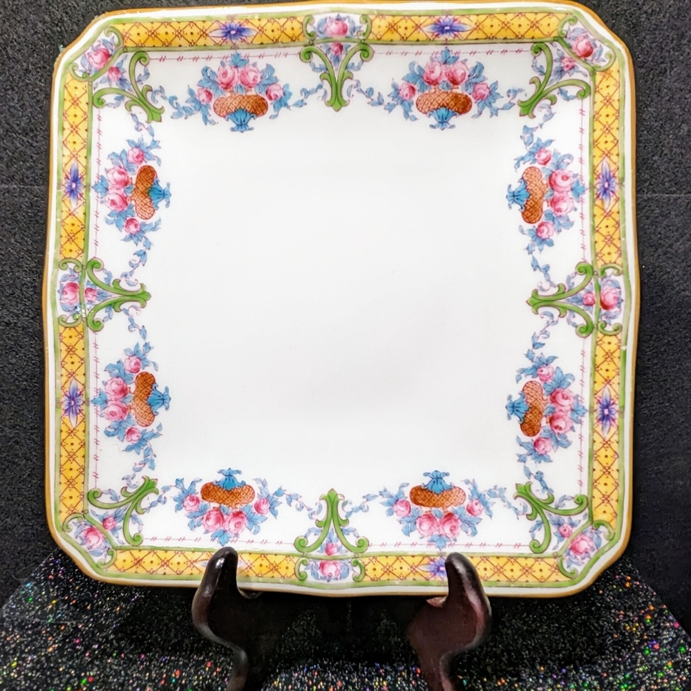 Antique Marlowe by Royal Worcester 9" square cake plate
